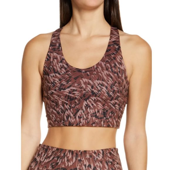 Zella Studio Longline Printed Racerback Sports Bra - Picture 1 of 3